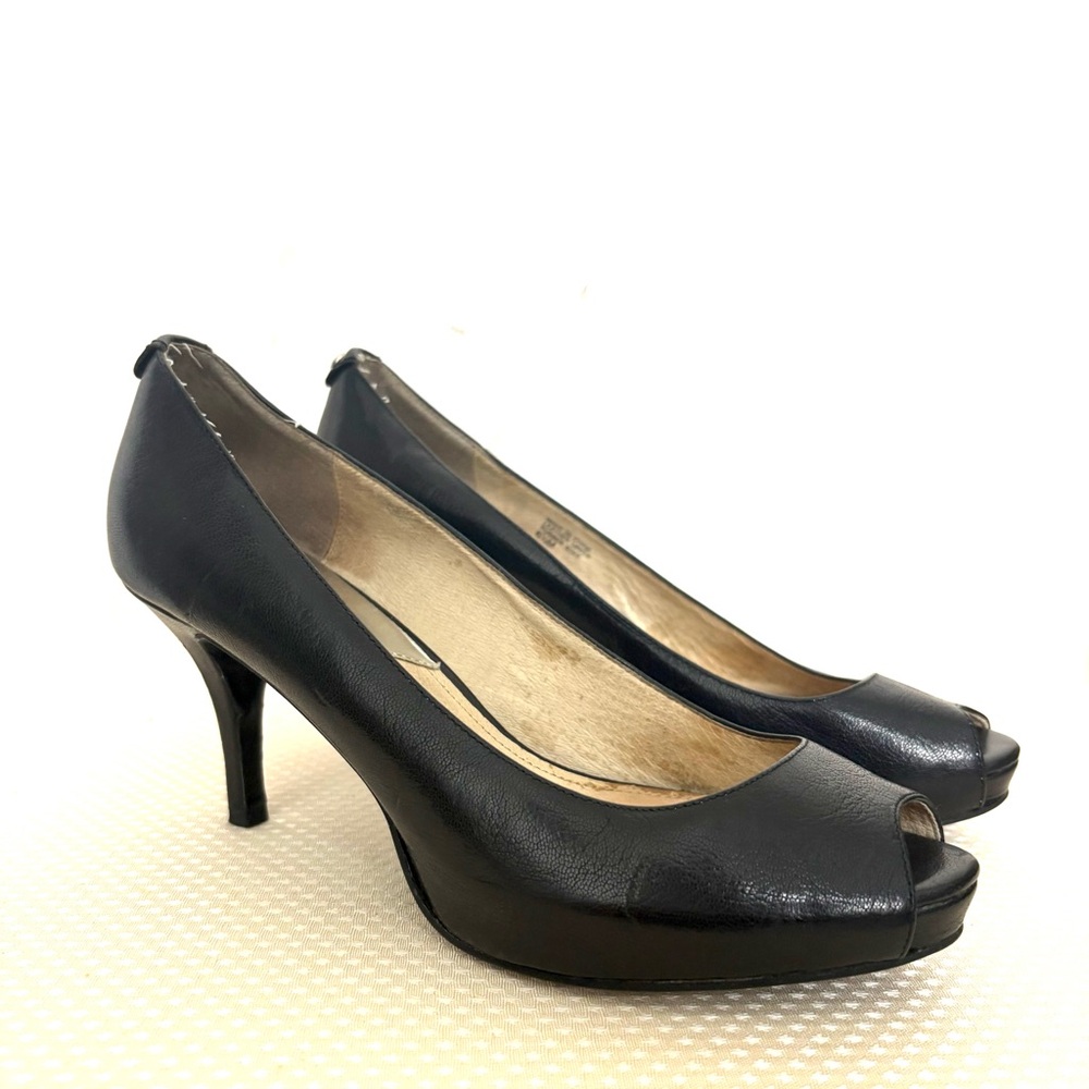 MICHAEL Michael Kors Black Peep-Toe Heels